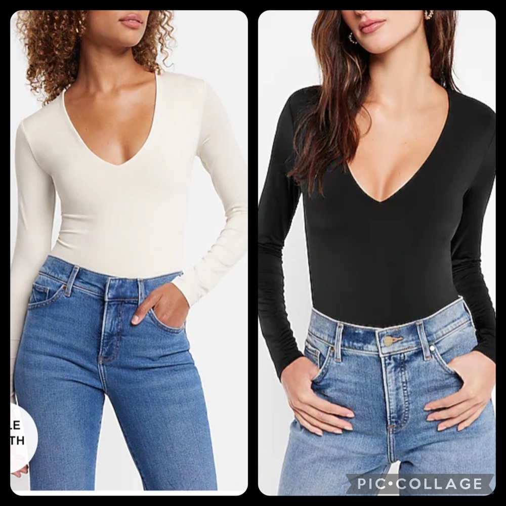 2 Body Contour Compression V-Neck Bodysuit